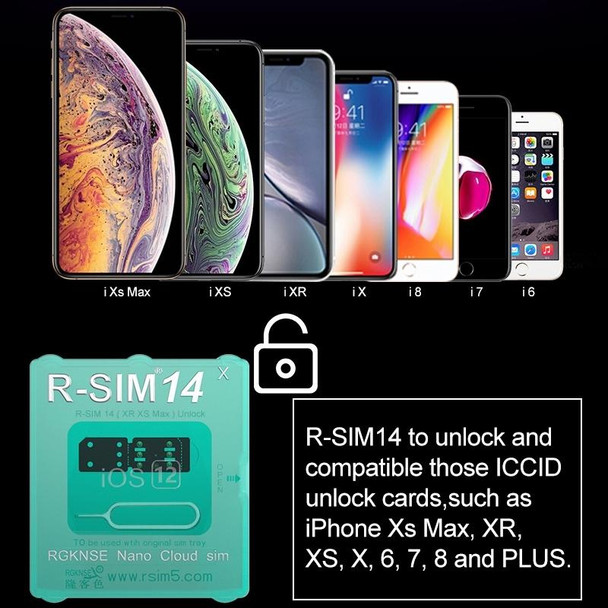 R-SIM 14 V18 Ultra Universal ICCID SIM Unlock Card for iPhone X, XS, XR, XS Max, 8 & 8 Plus, 7 & 7 Plus