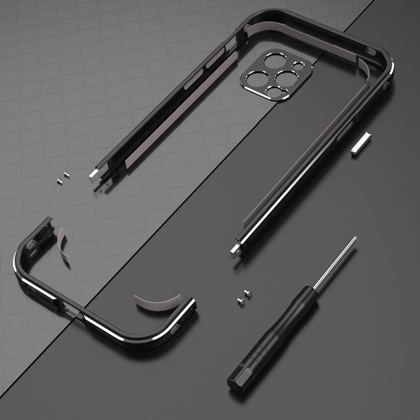 Aurora Series Lens Protector + Metal Frame Protective Case - iPhone 12 mini(Green)