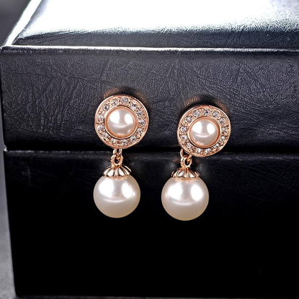 1202 Long Gold Baroque Earrings Pearl Ear Clip Women Without Ear Piercing