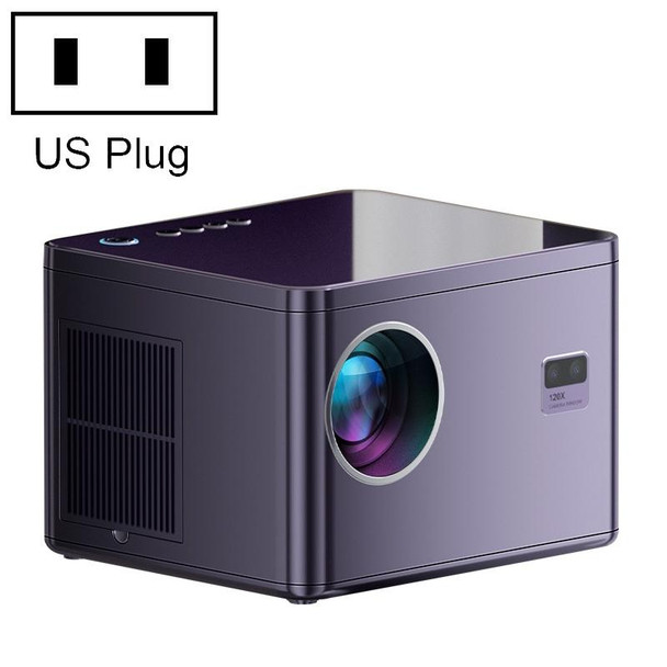 K1 1080P HD Motorized Focus Projector Home 5G Dual-Band WiFi Wireless Projector(US Plug)