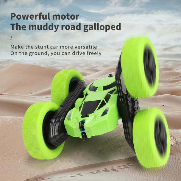 1:24 Double-Sided Stunt Car Rotating Tumbling And Twisting Stunt Car RC Climbing Children Remote Control Car(Sky Blue)
