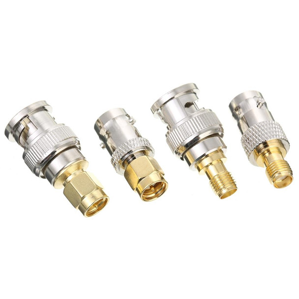 4 PCS / Set SMA to BNC Connectors RF Adapter Test Converter Kit