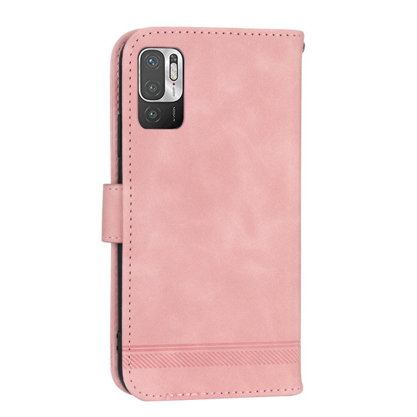 For Xiaomi Redmi Note 10 Dierfeng Dream Line Leather Phone Case(Pink)