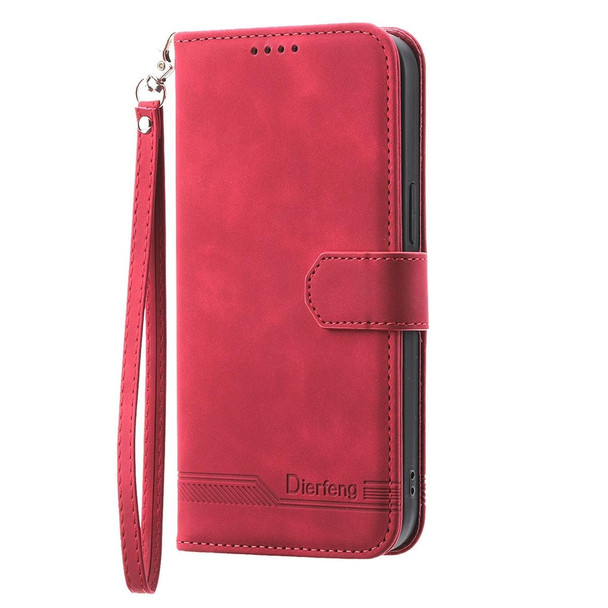 For Realme 9 4G Dierfeng Dream Line Leatherette Phone Case(Red)