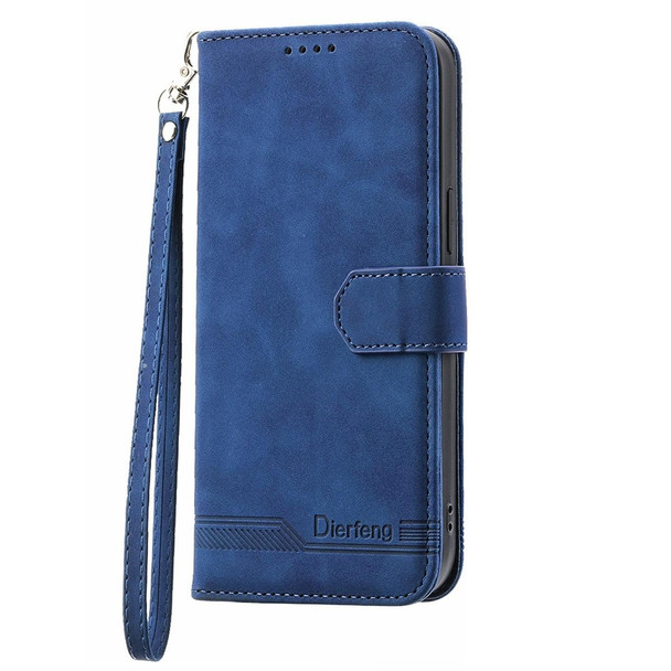 For Realme 10 4G Dierfeng Dream Line Leatherette Phone Case(Blue)