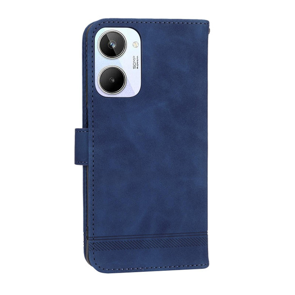 For Realme 10 4G Dierfeng Dream Line Leatherette Phone Case(Blue)