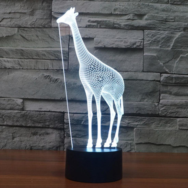 Giraffe Style 3D Touch Switch Control LED Light , 7 Color Discoloration Creative Visual Stereo Lamp Desk Lamp Night Light