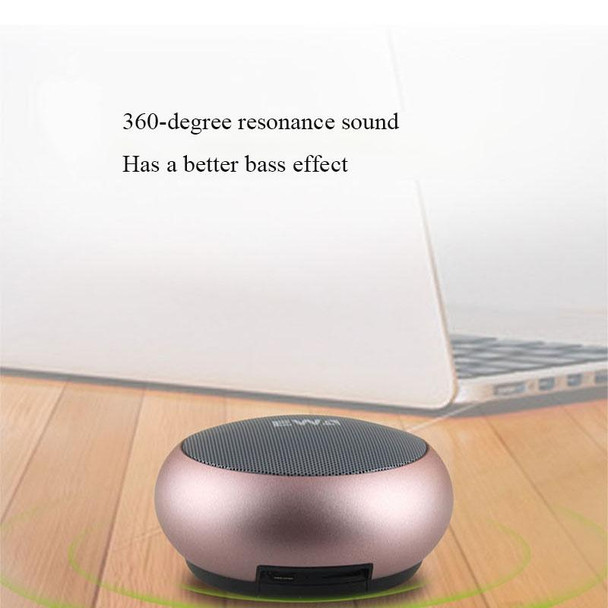 EWA A110mini High Hidelity Bluetooth Speaker Small Size High Power Bass, TWS Bluetooth Technology, Support TF(Black)