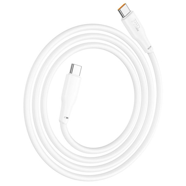 hoco X93 60W USB-C/Type-C to USB-C/Type-C Fast Charge Data Cable, Length:1m(White)