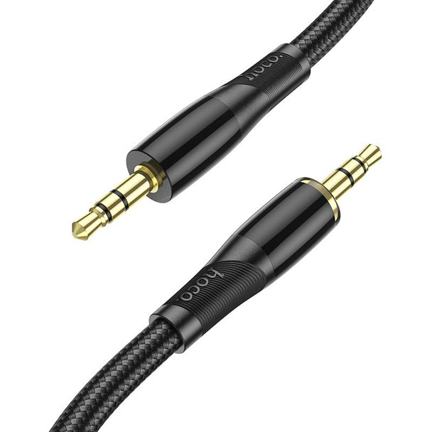 hoco UPA25 AUX Transparent Exploration Version 3.5mm Male to Male Audio Cable, Length: 1m(Black)