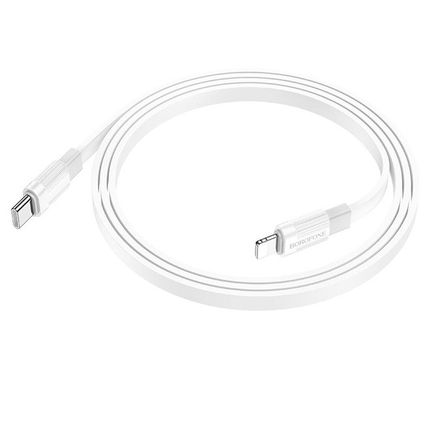 Borofone BX89 Type-C to 8 Pin Union PD Charging Data Cable, Length:1m(White Gray)