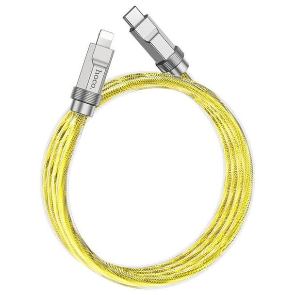 hoco U113 PD 20W USB-C/Type-C to 8 Pin Silicone Data Cable, Length: 1m(Gold)