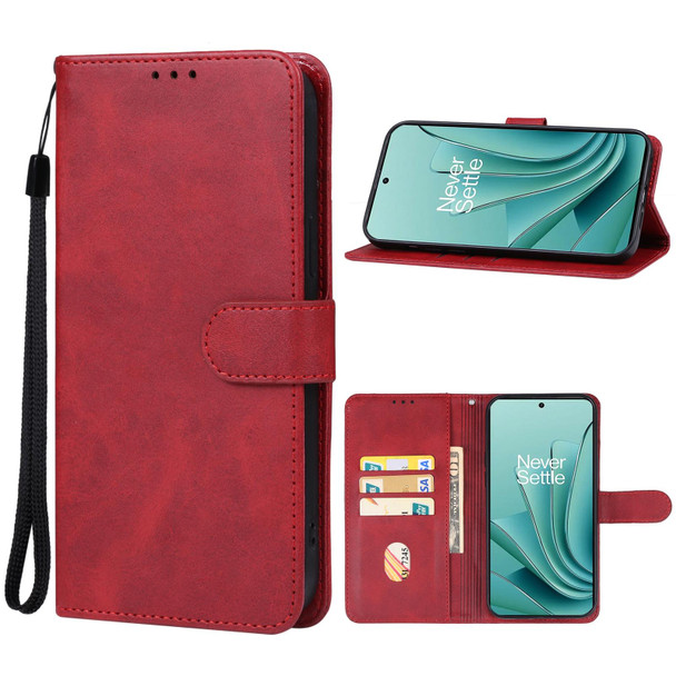 For OnePlus Ace 2V Leatherette Phone Case(Red)