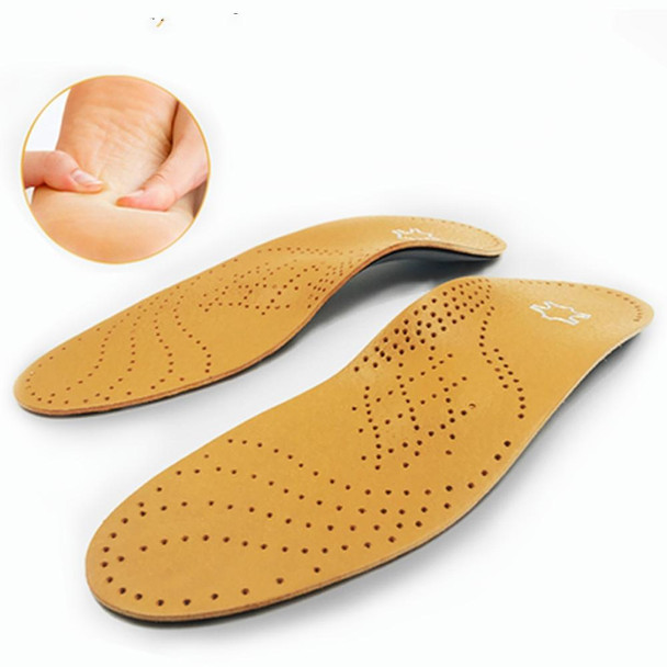 Corrected Flat Foot Arch Pad XO Leg Orthopedic Inner Eight-Shaped Corrective Insole, Size:35/36(Brown)