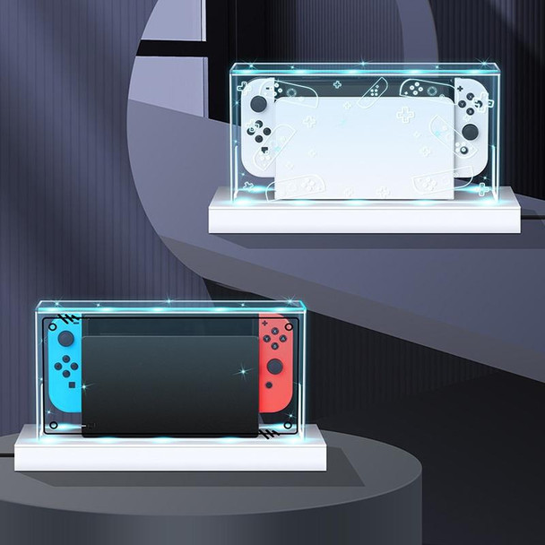 035 for Nintendo Switch/Oled Game Console Display Luminous Base Dustproof Cover, Spec: Transparent