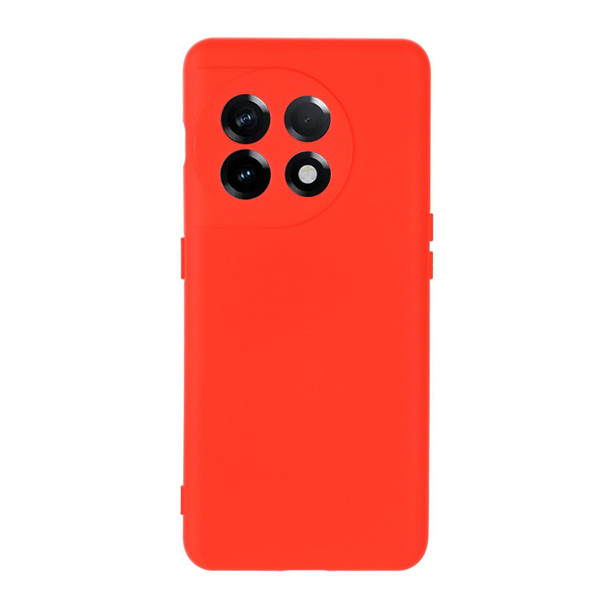 For OnePlus Ace 2 / 11R Pure Color Liquid Silicone Shockproof Full Coverage Phone Case(Red)