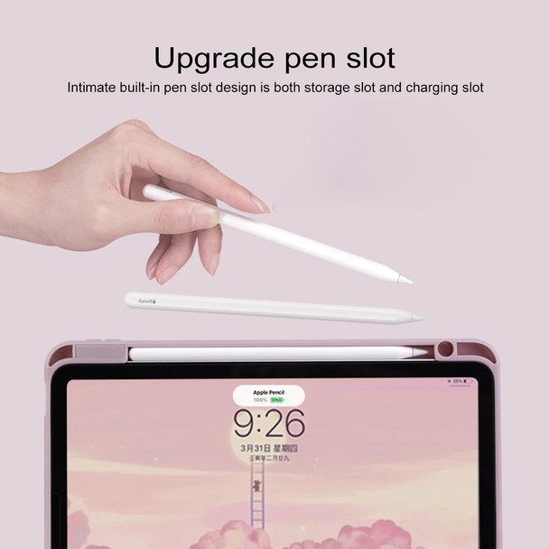 Acrylic Rotating Leatherette Tablet Case For iPad Pro 11 2022 / 2021 / 2020 / 2018(Pink)