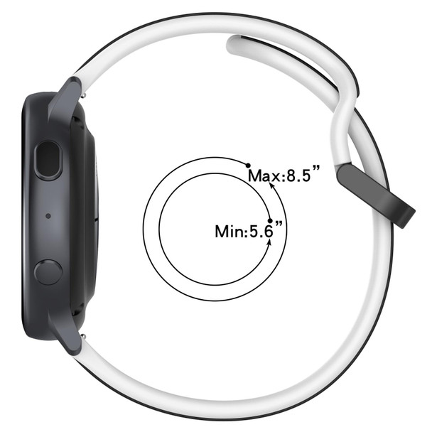 For Xiaomi Watch S1 Active 22mm Convex Loop Two-Color Silicone Watch Band(Black+Lime)