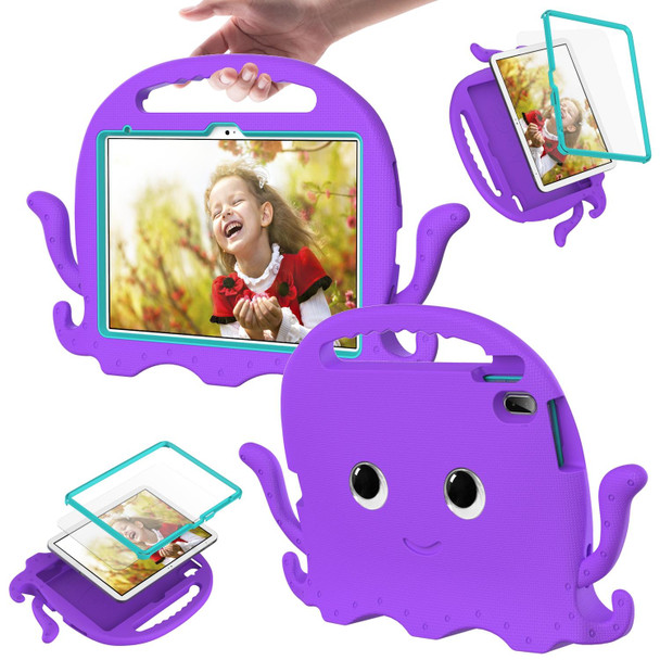 For iPad 10th Gen 10.9 2022 Octopus Style EVA + PC Tablet Case with Strap(Purple)