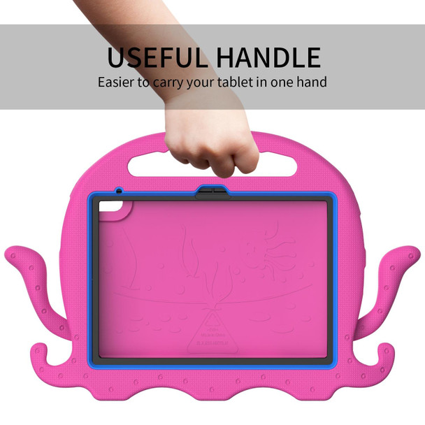 For iPad 10th Gen 10.9 2022 Octopus Style EVA + PC Tablet Case with Strap(Rose Red)