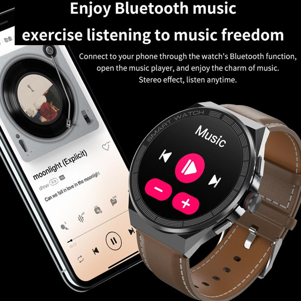 BM01 1.45 inch Steel Band IP68 Waterproof Smart Watch Support Bluetooth Call / NFC(Black)