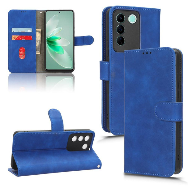 For vivo S16e Skin Feel Magnetic Flip Leatherette Phone Case(Blue)