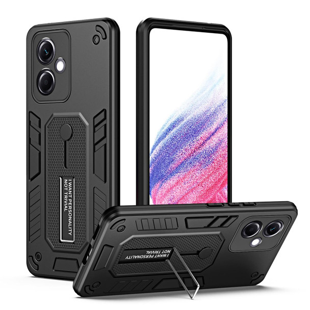 For Xiaomi Redmi Note 12 5G / Poco X5 Variety Brave Armor Finger Loop Holder Phone Case(Black)