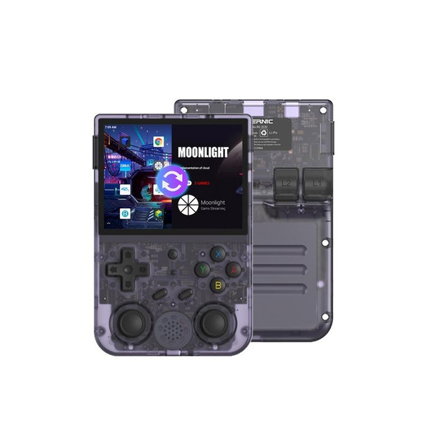 ANBERNIC RG353V  3.5 Inch Wireless Game Box Android 11 Linux OS Handheld Game Console 64G 15,000 games(Transparent Purple)