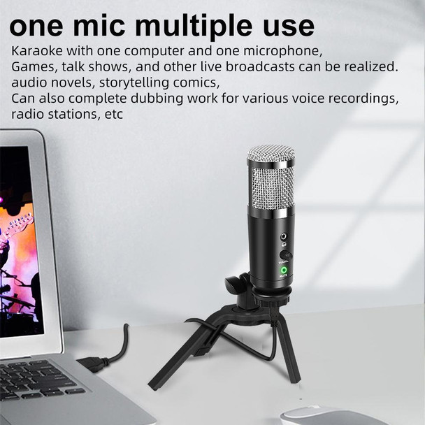 A9 USB Computer Phone Live Broadcast Microphone National K Song Recording Wired Microphone With Stand