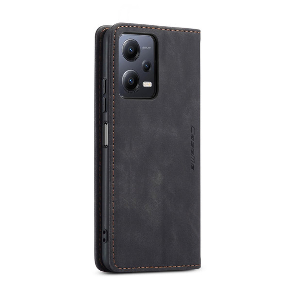 For Xiaomi Redmi Note 12 5G / Poco X5 CaseMe 013 Multifunctional Horizontal Flip Leather Phone Case(Black)