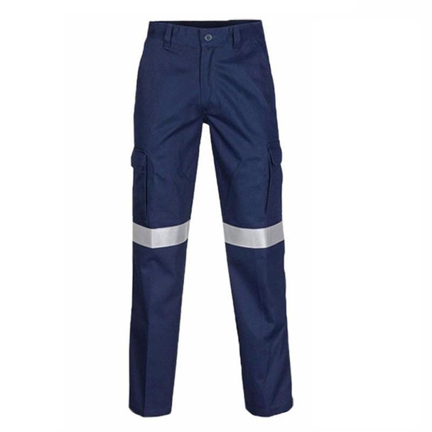 Pure Cotton Long-sleeved Reflective Clothes Overalls Work Clothes, Size: XL(Single Reflector Pants)