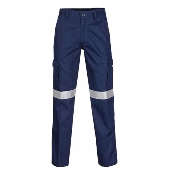 Pure Cotton Long-sleeved Reflective Clothes Overalls Work Clothes, Size: XXXXL(Single Reflector Pants)