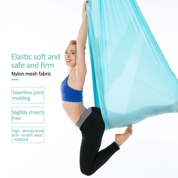 Household Handstand Elastic Stretching Rope Aerial Yoga Hammock Set(Dark Green)