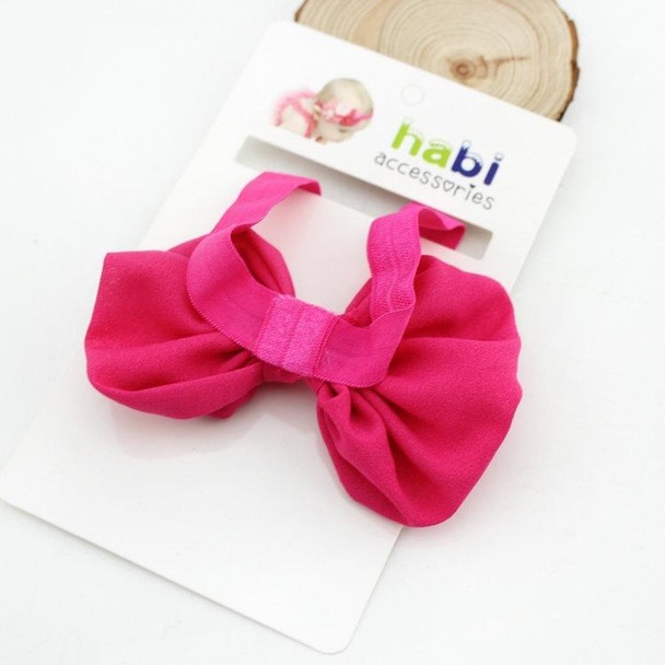 2 PCS Baby Headband Ribbon Chiffon Bow Children Hair Band Headwear(Red)