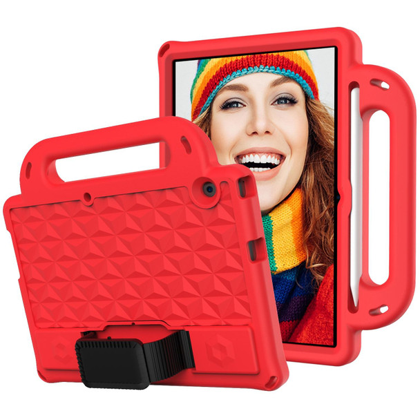 For Huawei  MediaPad T5 10.1 Diamond Series EVA  Anti-Fall Shockproof Sleeve Protective Shell Case with Holder & Strap(Red)