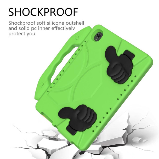 For Huawei MediaPad M6 10.8 inch EVA Children Falling Proof Flat Protective Shell With Thumb Bracket(Green)