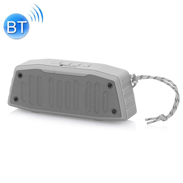 NewRixing NR-4019 Outdoor Portable Bluetooth Speaker with Hands-free Call Function, Support TF Card & USB & FM & AUX (Grey)