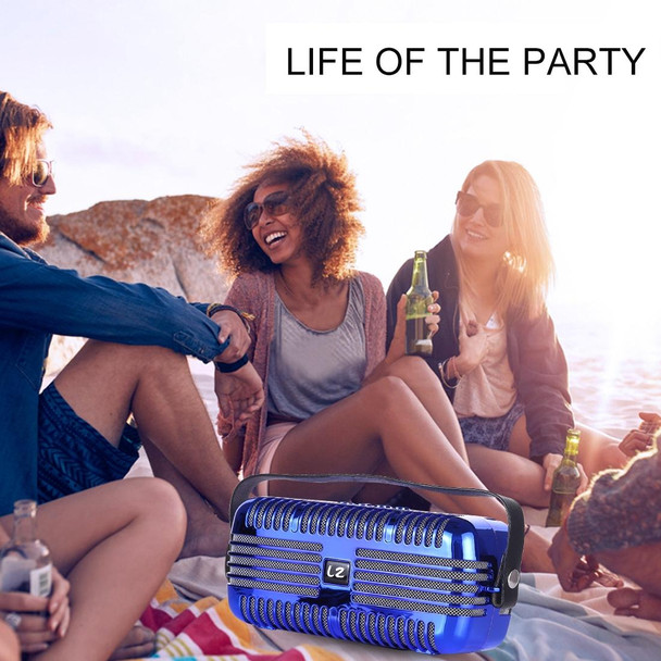 LZ E27 DC 5V Portable Wireless Speaker with Hands-free Calling, Support USB & TF Card & 3.5mm Aux(Blue)