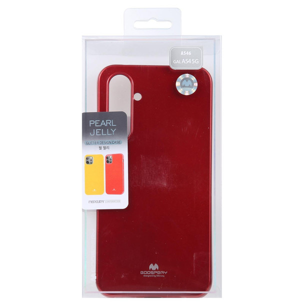 For Samsung Galaxy A54 5G GOOSPERY PEARL JELLY Shockproof TPU Phone Case(Red)