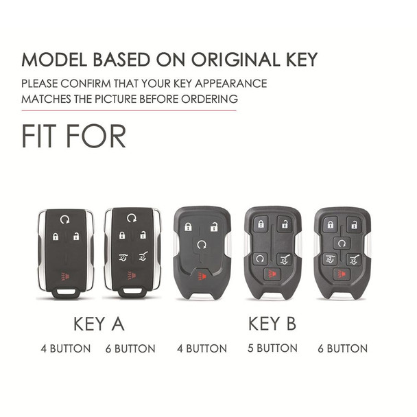 For Chevrolet GMC / Colorad 4-button C159 Car Key Leatherette Protective Case(Black)