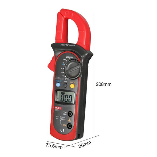 UNI-T UT201 400A Digital Clamp Multimeter AC/DC Voltage Detector