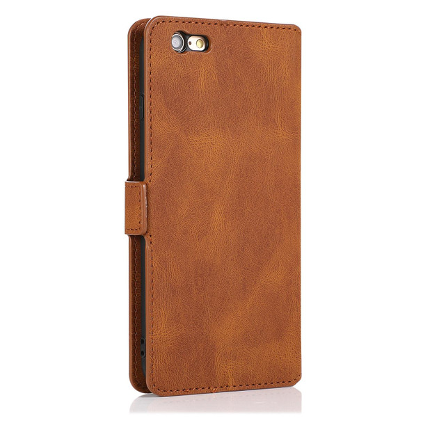 iPhone 6 Retro Magnetic Closing Clasp Horizontal Flip Leather Case with Holder & Card Slots & Photo Frame & Wallet(Brown)