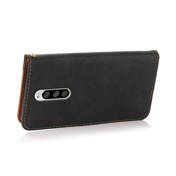 For Sony Xperia 1 Dual-color Stitching Leatherette Phone Case(Black Brown)