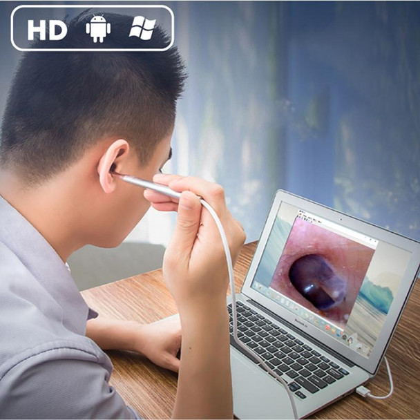 1MP HD Visual Ear Nose Tooth Endoscope Borescope with 6 LEDs, Lens Diameter: 5.5mm