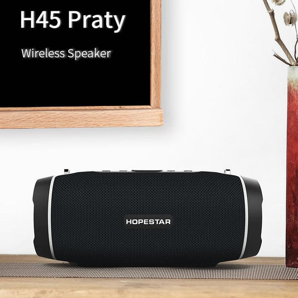 HOPESTAR H45 PARTY Portable Outdoor Waterproof Bluetooth Speaker, Support Hands-free Call & U Disk & TF Card & 3.5mm AUX & FM (Red)