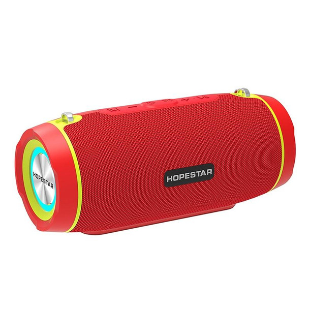 HOPESTAR H45 PARTY Portable Outdoor Waterproof Bluetooth Speaker, Support Hands-free Call & U Disk & TF Card & 3.5mm AUX & FM (Red)