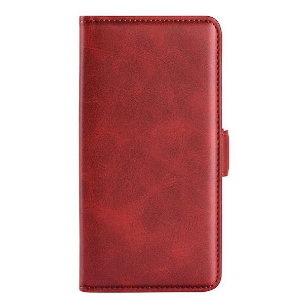 For Motorola Edge 30 Lite Dual-side Magnetic Buckle Horizontal Flip Leatherette Phone Case(Red)