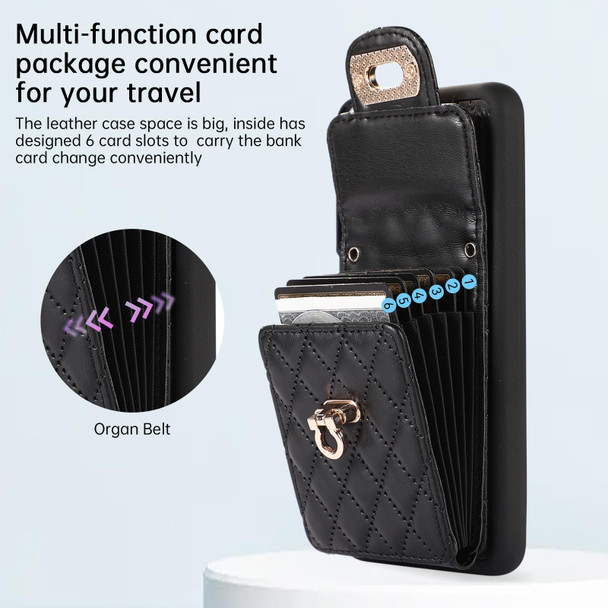 For Samsung Galaxy S22 5G Card Slot Leatherette Phone Case(Black)