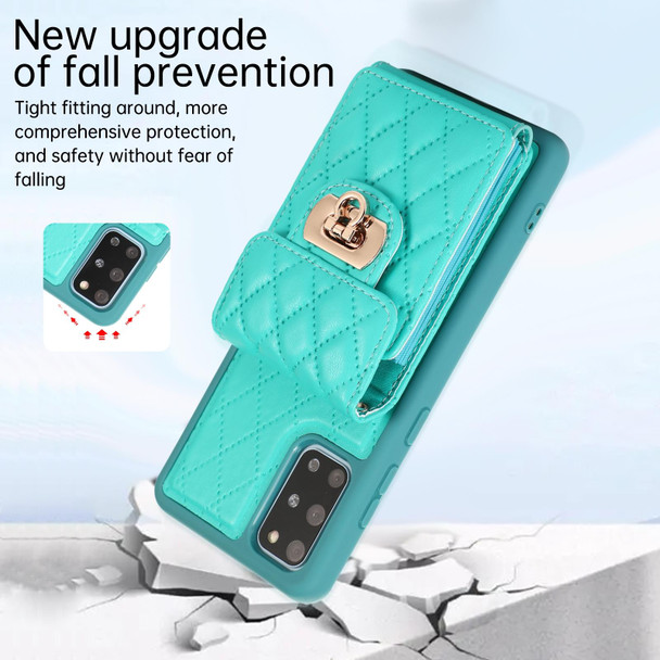 For Samsung Galaxy S20 FE Card Slot Leatherette Phone Case(Mint Green)