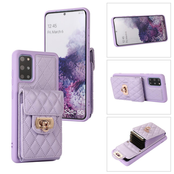 For Samsung Galaxy S20 FE Card Slot Leatherette Phone Case(Purple)